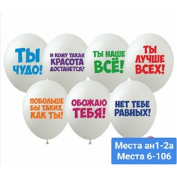 Шары 12 дюмовый Хвалебные (5 шт)
