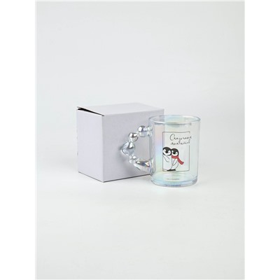 Кружка новогодняя стеклянная «Сказочных моментов», 350 мл, голография