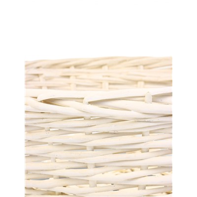 Корзина плетёная для хранения Tenda, с ручкой, белая, набор 3 шт.