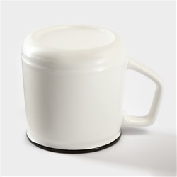Кружка с крышкой и ложкой Moon, 350 мл, керамика, белая