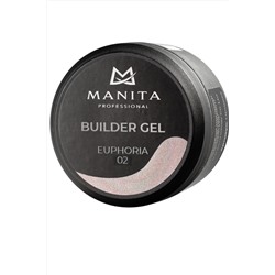 Manita Professional Гель моделирующий для ногтей с хлопьями юки / Builder Gel Euphoria №02, 15 мл KRISTALLER, 1221109