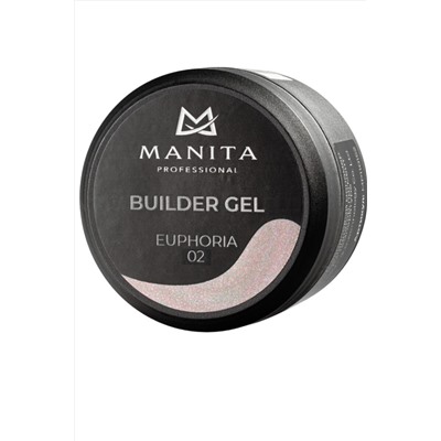Manita Professional Гель моделирующий для ногтей с хлопьями юки / Builder Gel Euphoria №02, 15 мл KRISTALLER, 1221109
