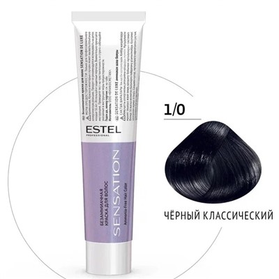 ЭстельDeLuxe Sensation Крем-краска для волос 1/0 Черный классический 60 мл