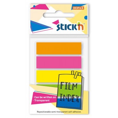 Закладки с клеевым краем Stick`n 12х45 мм 5цв х 20л 27084 (1421633) Hopax