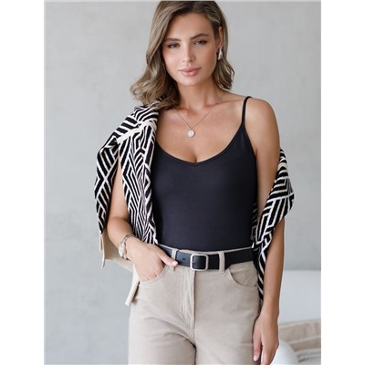 Топ из премиального хлопка с эластаном