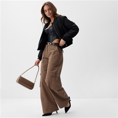 Бомбер женский демисезонный MIST, размер 48-50, чёрный