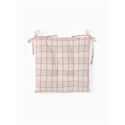 Подушка на стул «Этель» Bright cage, 40×40 см, белая