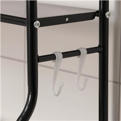 Стеллаж над унитазом, 47×25×152 см, чёрный