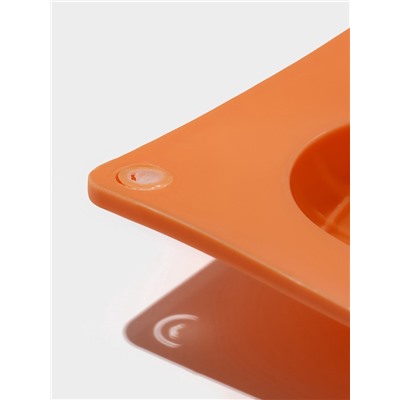 Форма для выпечки Доляна «Пасха. Шоколадное яйцо», силикон, 9 ячеек, 28×16×2 см, оранжевая