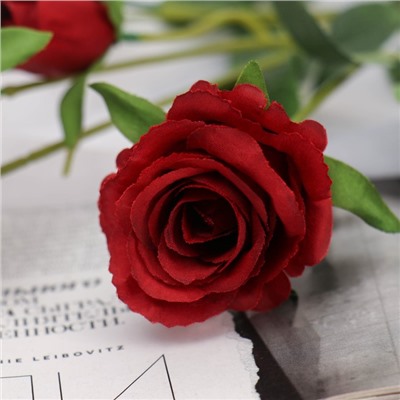 Цветы искусственные «Роза Глория Дей», h=62 см, d=4 см, красные