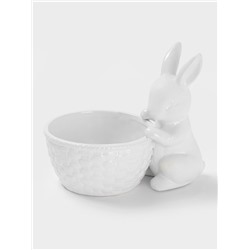Конфетница Доляна «Зайка», 500 мл, 18.5×13.3×16.5 см, доломит, белая