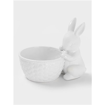 Конфетница Доляна «Зайка», 500 мл, 18.5×13.3×16.5 см, доломит, белая