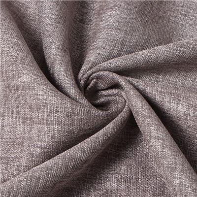 Штора блэкаут портьерная «Этель» Natural, 250×265 см, серая, рогожка 275 г/м²