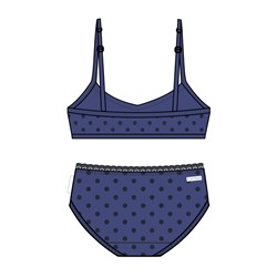 Комплект трикотажный для девочек: топ, трусы