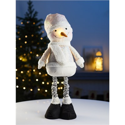 Фигура текстиль «Снеговик» 55-84 см, телескопические ножки, 1 LED, от батареек LR1130×3, свечение тёплое белое