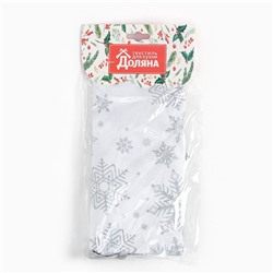 Фартук Доляна Снежинки серебро 70×80 см, 100% п/э