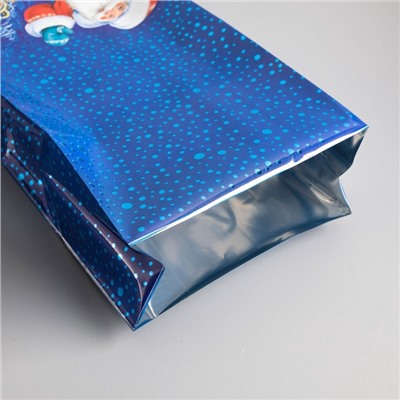 Пакет новогодний подарочный «Зимние танцы», для сладких подарков, 13.5×38 см