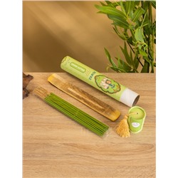 Благовония в тубусе «Жасмин и Шафран», 30 штук с деревянной подставкой