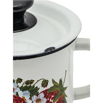 УЦЕНКА Кружка эмалированная,1 л, с носиком, белая