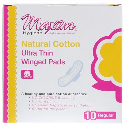 Maxim Hygiene Products, Ультратонкие прокладки с крылышками, повседневные, 10 прокладок