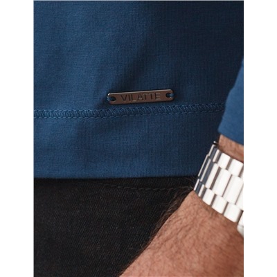 Тонкий лонгслив с круглым воротом на пуговицах из премиального хлопка с эластаном