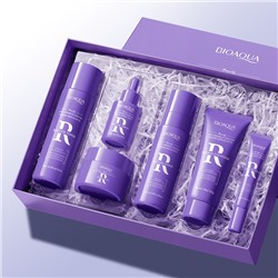 Набор для лица антивозрастной с ретинолом и гиалуроновой кислотой 6 средств в подарочной коробке BIOAQUA