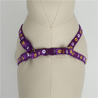 Шлейка «Цветы», 27-42×1 см, фиолетовая