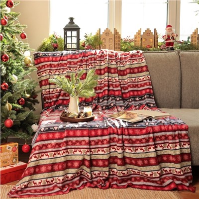 Плед новогодний «Экономь и Я. Скандинавия», 150×180 см