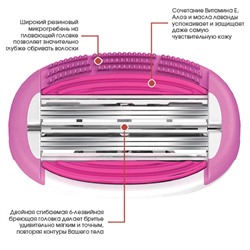 Станок для бритья для ЖЕНЩИН DORCO EVE-6/SHAI SWEETIE (+ 2 кассеты), система с 6 лезвиями, LSXA1002