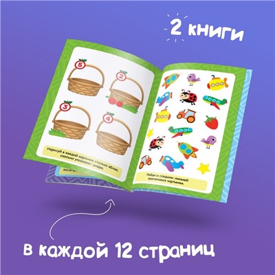 Книги с маркерами «Напиши и сотри. Для мальчиков», набор 2 шт. по 12 стр.