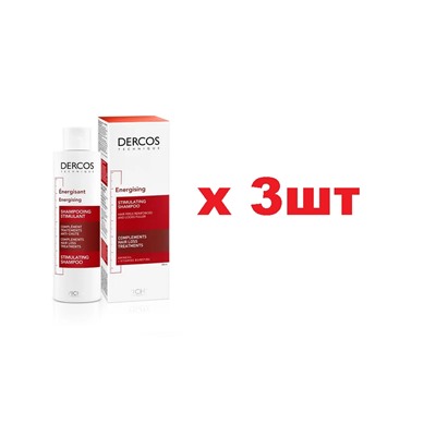 Vichy DERCOS ENERGY+ Шампунь для волос от выпадения 200мл 3шт