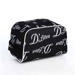 Косметичка дорожная на молнии «Бако текстиль», с ручкой, средний размер, чёрная