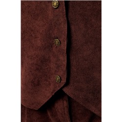 Костюм с брюками вельветовый с жилеткой 399BRN НАТАЛИ, 1087800