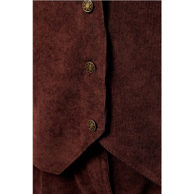 Костюм с брюками вельветовый с жилеткой 399BRN НАТАЛИ, 1087800