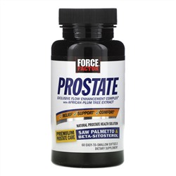Force Factor, Prostate, натуральное средство для здоровья простаты, 60 удобных капсул