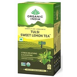Organic India Tulsi Sweet Lemon Tea / Органик Индия чай из Тулси и лимоном 25 Чайные пакетики