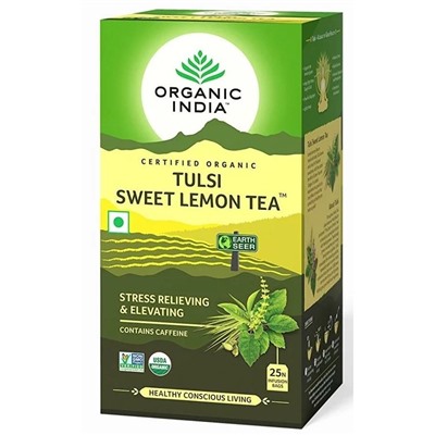 Organic India Tulsi Sweet Lemon Tea / Органик Индия чай из Тулси и лимоном 25 Чайные пакетики
