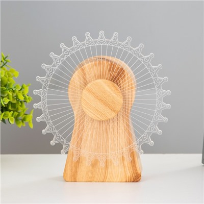 Светильник сенсорный «Колесо» LED крутится 6 Вт USB 15×4×16 см RISALUX