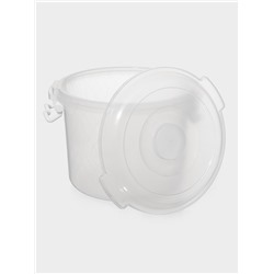 Контейнер пищевой Альтернатива, 8 л, пластик, прозрачный, ручки МИКС