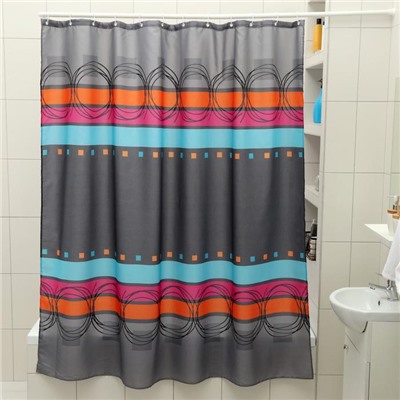 Штора для ванны Доляна «Абстракция», 180×180 см, полиэстер