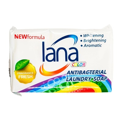 Хозяйственное мыло для стирки и застирывания (аромат свежести) Lana, Китай, 255 г