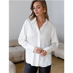 Блузка из сатина с эластаном