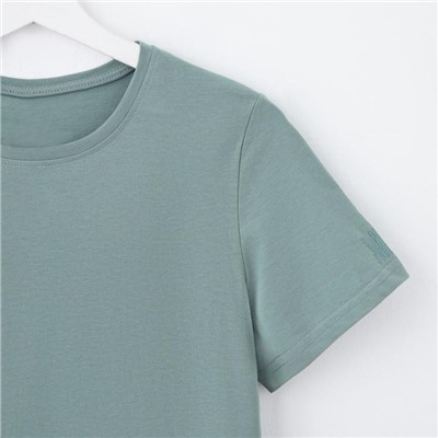 Футболка женская MIST basic, размер 40-42, серо-зелёная