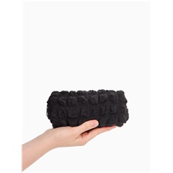 Косметичка на молнии женская, с подкладкой, для косметики, лекарств, чёрная