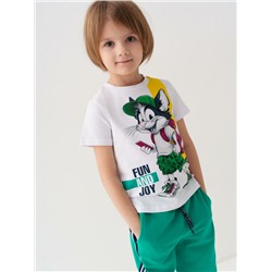 Комплект трикотажный для мальчиков: фуфайка (футболка), брюки