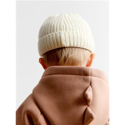 Шапка детская «Крошка Я», размер 44-46 см, молочная