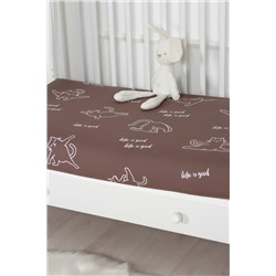 Простыня на резинке из поплина на прямоугольный матрас 120х60 арт. ПРП