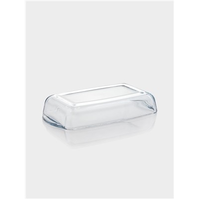 Форма для запекания Paşabahçe Borcam, 1.3/0.9 л, 28.6×16×5 см, с крышкой, прямоугольная, жаропрочное стекло, прозрачная