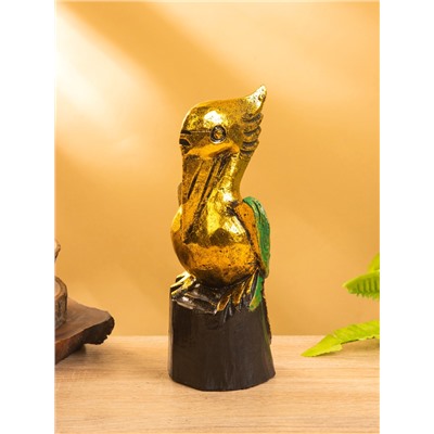 Сувенир интерьерный «Пеликан», 7×7×20 см, дерево, золото