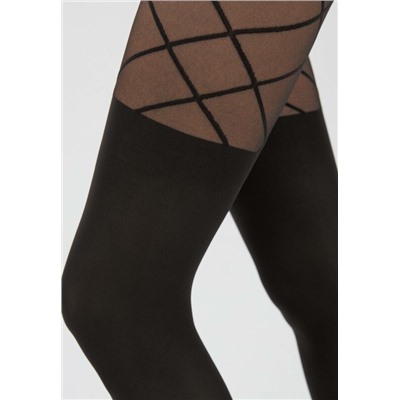 Колготки женские CONTE CONCEPT Колготки с имитацией гольфинов и рисунком «ромбы»